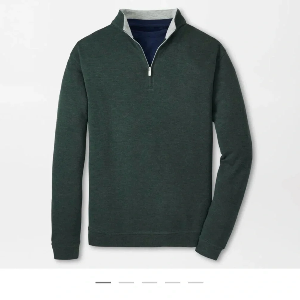 Hunter Green Quarter-Zip Pullover - Picture 2 of 6